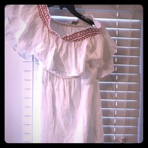 White off the shoulder or on Summer Dress